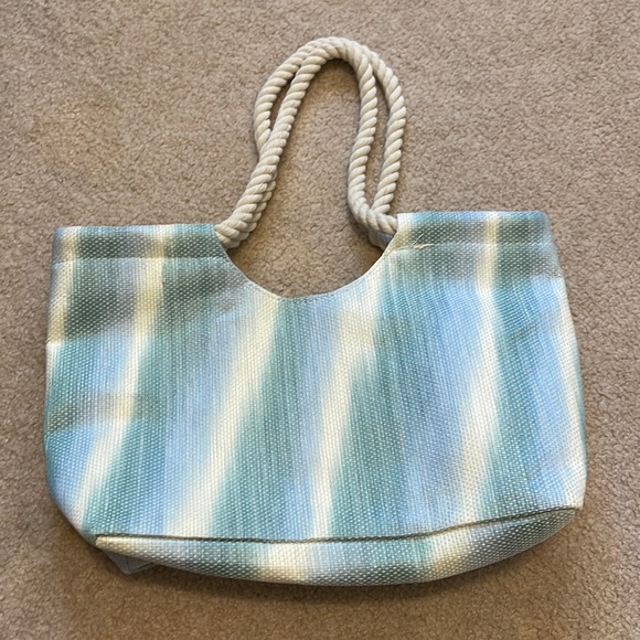 Handbags - Blue and White Beach Bag!
